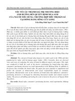 Yếu tố cấu thành giá trị thương hiệu ảnh hưởng đến quyết định mua sắm của người tiêu dùng: Trường hợp siêu thị bán lẻ tại đồng bằng sông Cửu Long