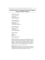 Specifying cases for technology enhanced learning in a small and medium enterprise