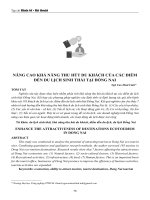 Nâng cao khả năng thu hút du khách của các điểm đến du lịch sinh thái tại Đồng Nai