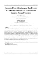 Revenue diversification and total assets in commercial banks: Evidence from selected Asean countries
