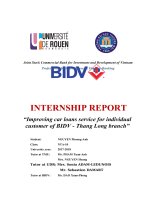 Improving car loans service for individual customer of BIDV   thang long branch (2) 