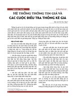 Hệ thống thông tin giá và các cuộc điều tra thống kê giá
