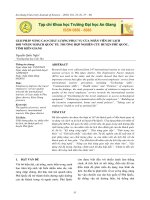 Giải pháp nâng cao chất lượng phục vụ của nhân viên du lịch đối với du khách quốc tế: Trường hợp nghiên cứu huyện Phú Quốc, tỉnh Kiên Giang