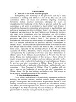 Dissertation summary: Strengthening the Leadership in Province and City’s Committees in Military Zone 3 for Military, Local Defense at Present Time