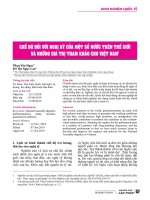 Chế độ đối với nghị sỹ của một số nước trên thế giới và những giá trị tham khảo cho Việt Nam