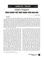 Thực trạng công nghiệp Việt Nam trong thời gian qua