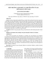 Môi trường lạm phát và truyền dẫn tỷ giá hối đoái ở Việt Nam