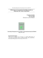 Effectiveness of cross-border knowledge transfer in Malaysian MSC status corporations