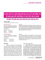 Sự phù hợp của chấp nhận đề nghị giao kết hợp đồng với đề nghị giao kết hợp đồng từ cách tiếp cận so sánh