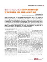 Quản trị thương hiệu: Bài học kinh nghiệm từ các thương hiệu hàng đầu Việt Nam