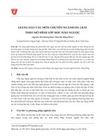 Giảng dạy các môn chuyên ngành du lịch theo mô hình lớp học đảo ngược