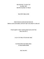 Luận văn Thạc sĩ Giáo dục học: Phân tích so sánh chủ đề hàm số trong sách giáo khoa lớp 10 ở Việt Nam, Pháp và Hoa Kỳ