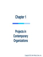Lecture Project management: A managerial approach – Chapter 1: Projects in contemporary organizations