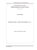 Tóm tắt Luận văn Thạc sĩ Khoa học: Sự tham gia của U - hạt vào quá trình e+e- -->