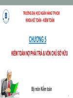 Bài giảng Kiểm toán căn bản: Chương 5 - ĐH Ngân Hàng TP. HCM