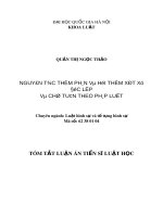 Tóm tắt luận văn Thạc sỹ Luật học: Nguyên tắc thẩm phán và hội thẩm xét xử độc lập và chỉ tuân theo pháp luật