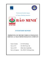 IMPROVING OF MOTOR VEHICLE INSURANCE SERVICE AT BAO MINH INSURANCE COMPANY 