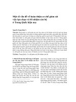 Một số vấn đề về hoàn thiện cơ chế giám sát việc lựa chọn và bổ nhiệm cán bộ ở Trung Quốc hiện nay