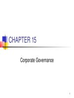 Lecture Managerial finance - Chapter 15: Corporate governance