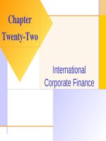 Lecture Fundamentals of corporate finance: Lecture 22 - Ross, Westerfield, Jordan