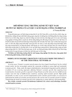 Mô hình tăng trưởng kinh tế Việt Nam dưới tác động của cuộc cách mạng công nghiệp 4.0