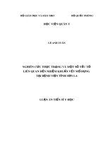 Tóm tắt Luận án Tiến sĩ Y học: Nghiên cứu thực trạng và một số yếu tố liên quan đến nhiễm khuẩn vết mổ bụng tại bệnh viện tỉnh Sơn La