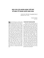 Báo cáo của Ngân hàng thế giới về kinh tế Trung Quốc năm 2008