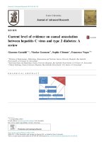 Current level of evidence on causal association between hepatitis C virus and type 2 diabetes: A review