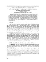 Tiềm năng, thực trạng và các giải pháp phát triển du lịch ở thành phố Vinh, tỉnh Nghệ An