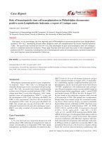 Role of hematopoietic stem cell transplantation in Philadelphia chromosomepositive acute lymphoblastic leukemia: A report of 2 unique cases