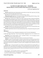 Vai trò của hội chứng May – Thurner trong bệnh lý huyết khối tĩnh mạch sâu chi dưới