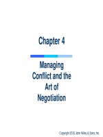 Lecture Project management: A managerial approach – Chapter 4: Managing conflict and the art of negotiation