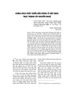 Chính sách phát triển bền vững ở Việt Nam: Thực trạng và khuyến nghị