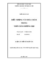 Luận án Tiến sĩ Ngữ văn: Biểu tượng văn hóa Chăm trong thơ Chăm đương đại