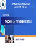 Bài giảng Kiểm toán doanh nghiệp: Chương 4 - ĐH Ngân hàng TP. HCM