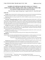 Nghiên cứu mối quan hệ giữa năng lực tâm lý, chất lượng sống trong công việc và hiệu quả công việc của dược sĩ trên địa bàn tỉnh An Giang