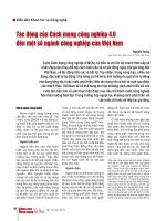 Tác động của Cách mạng công nghiệp 4.0 đến một số ngành công nghiệp của Việt Nam