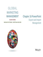 Lecture Global marketing management (7th edition): Chapter 16 - Masaaki Kotabe, Kristiaan Helsen