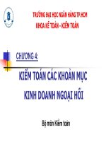 Bài giảng học phần Kiểm toán ngân hàng: Chương 4 - ĐH Ngân hàng TP.HCM