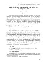 Thực trạng phát triển du lịch tỉnh Thanh Hóa giai đoạn 2010-2018