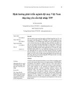 Định hướng phát triển ngành dệt may Việt Nam đáp ứng yêu cầu hội nhập TPP