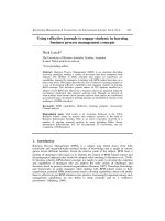 Using reflective journals to engage students in learning business process management concepts