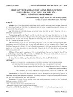 Khảo sát việc đảm bảo chất lượng trong sử dụng dược liệu tại Viện Y Dược học Dân tộc - Thành phố Hồ Chí Minh năm 2017