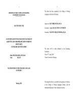 Master thesis in The English language: An investigation into linguistic features of adjective and verb phrases using the words of body parts in English and Vietnamese