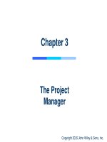 Lecture Project management: A managerial approach – Chapter 3: The project manager