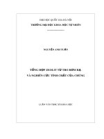 Luận văn Thạc sĩ Khoa học: Tổng hợp zeolit từ tro rơm rạ và nghiên cứu tính chất của chúng