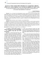 Quản lý nhà nước đối với dịch vụ logistics trong lĩnh vực giao thông vận tải hàng không ở Việt Nam