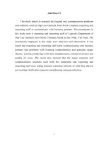 Problems and solutions for exporting and importing staff of dap cau garment joint stock company when negotiating and communicating with busin 