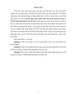 Hoàn thiện hoạch định chiến lƣợc kinh doanh tại công ty TNHH xuất nhập khẩu cầu nối việt 