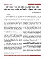 Hệ thống theo dõi, đánh giá việc thực hiện các mục tiêu phát triển bền vững ở Việt Nam